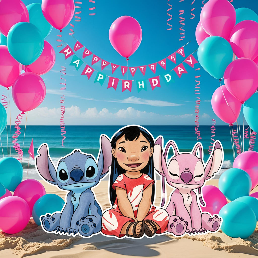 Tropical Birthday Party Backdrop | Custom Hawaiian Cutouts