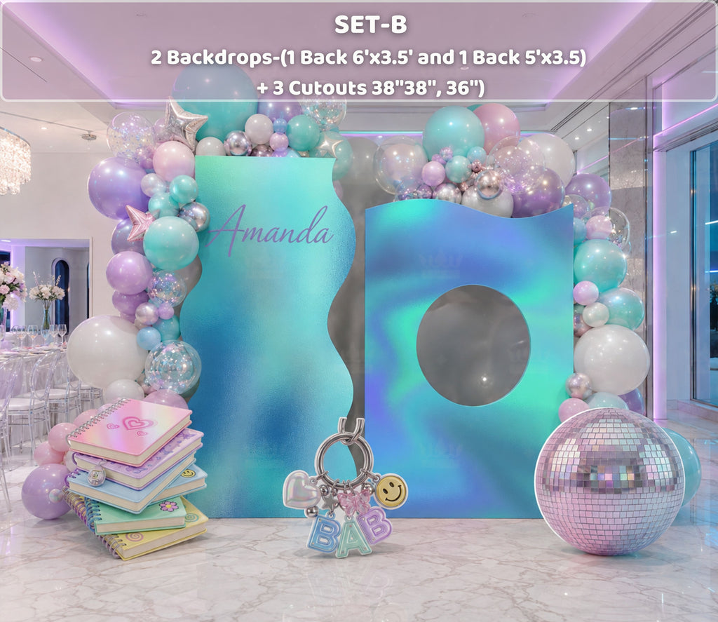 Personalized Teen Birthday Backdrop & Photo Booth | Girly 13th Birthday Party Decorations