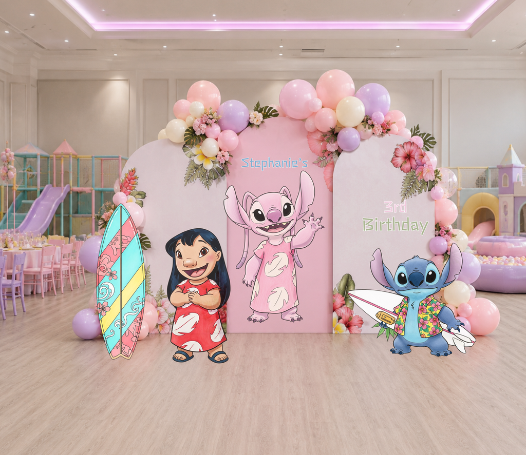 Tropical Birthday Party Backdrop | Custom Hawaiian Cutouts