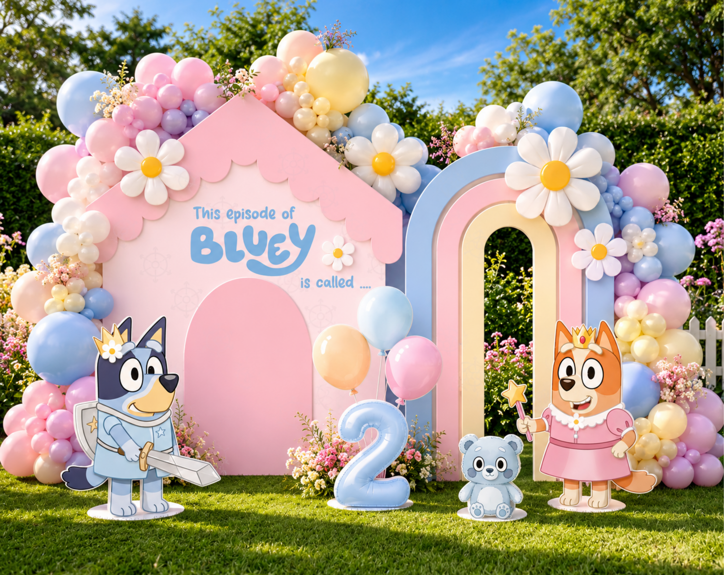 Personalized Puppy Family Party Decorations | First Birthday Backdrop & Character Cutouts (Copy)