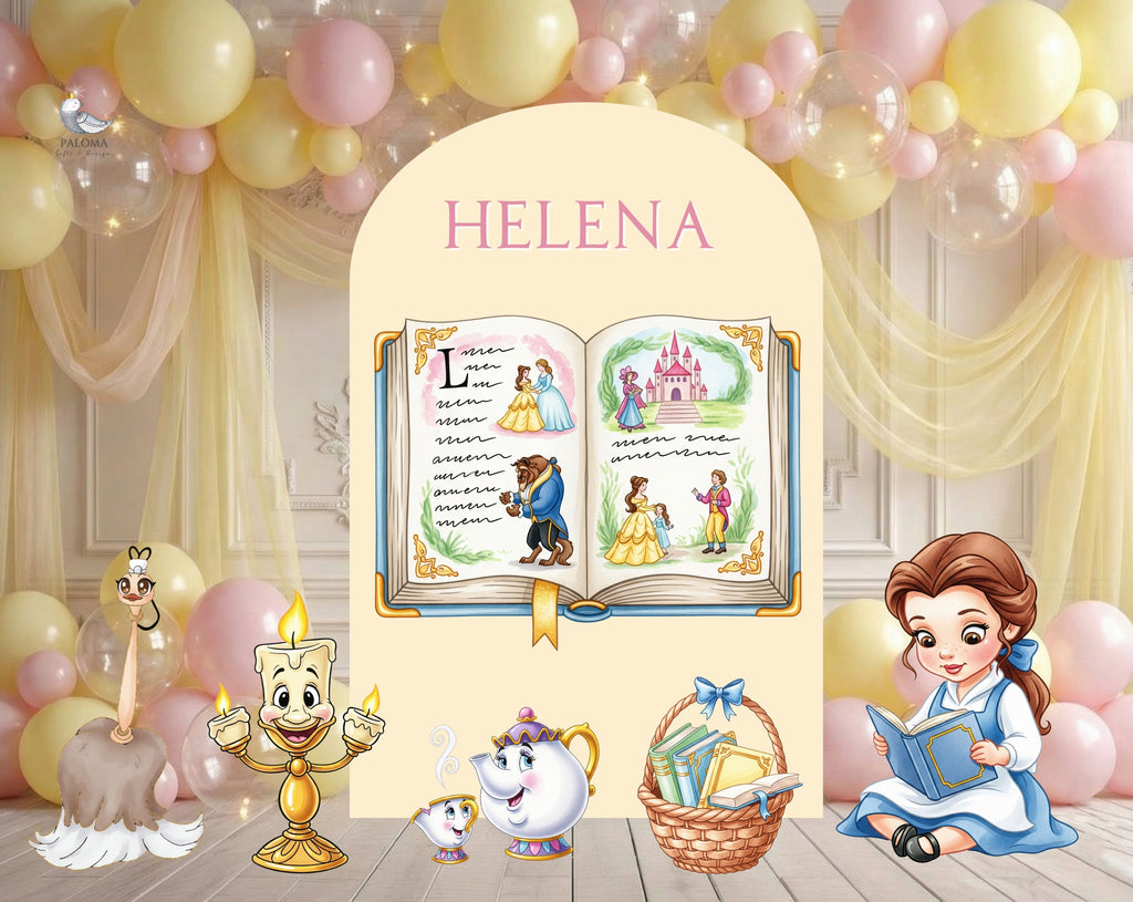 Baby Princess Baby Shower Backdrop & Cutouts | Personalized Fairy Tale Party Decorations