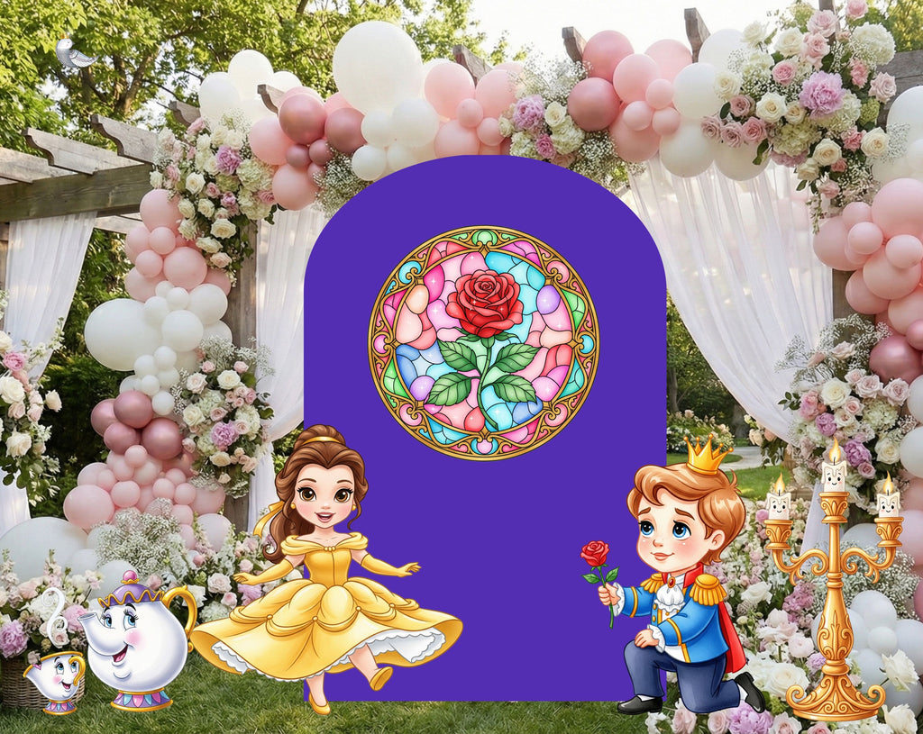 Baby Princess Baby Shower Backdrop & Cutouts | Personalized Fairy Tale Party Decorations
