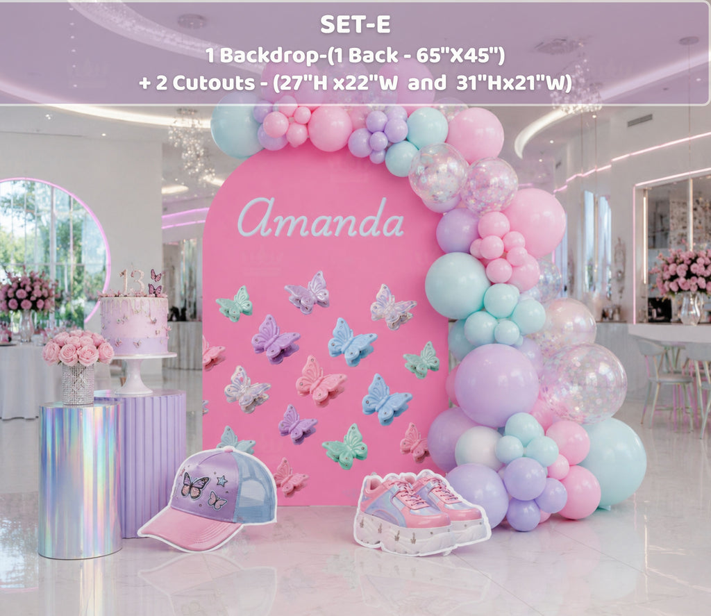 Personalized Teen Birthday Backdrop & Photo Booth | Girly 13th Birthday Party Decorations