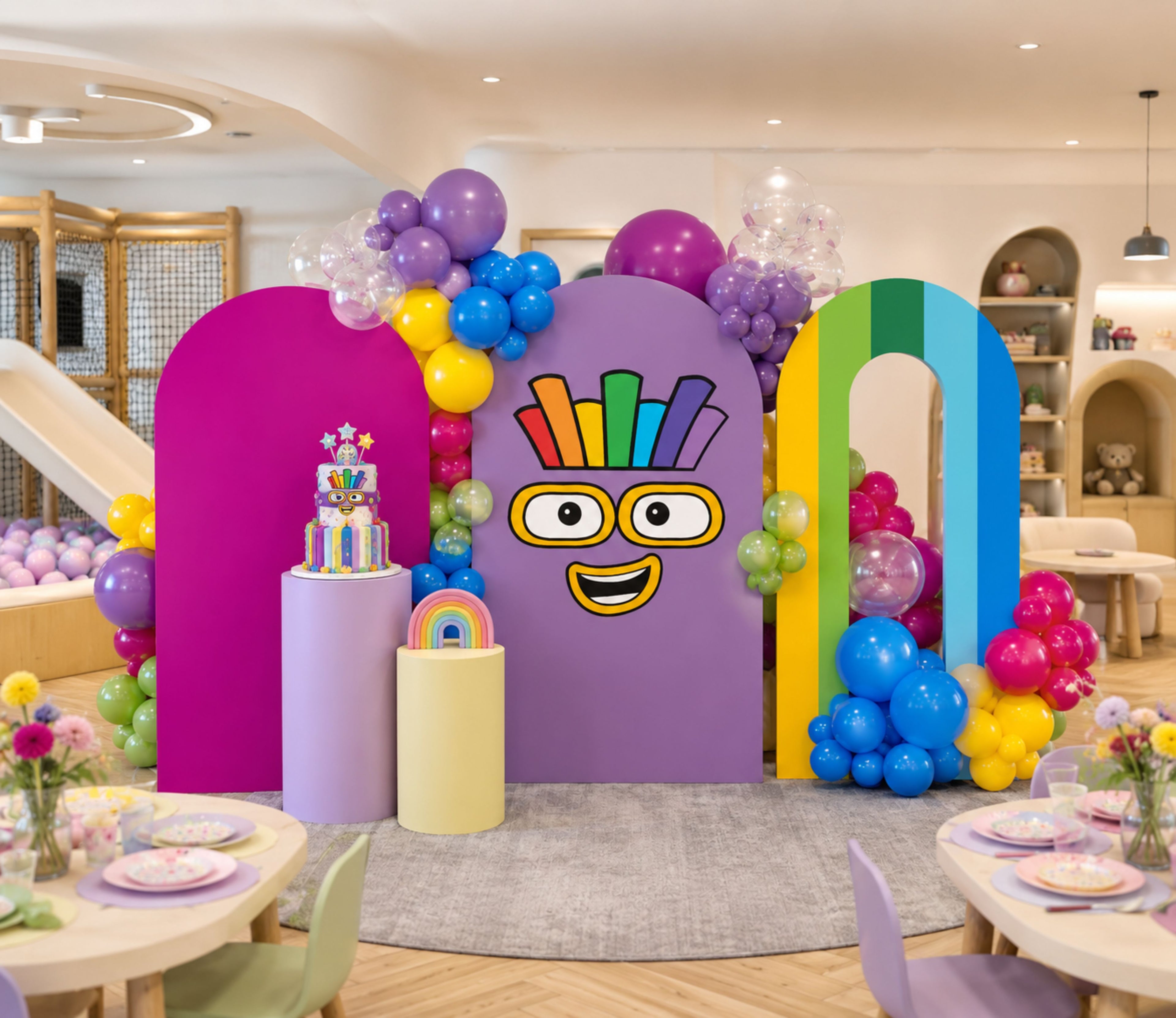 Numberblocks Birthday Backdrop & Cutouts | Personalized Kids Party Decorations