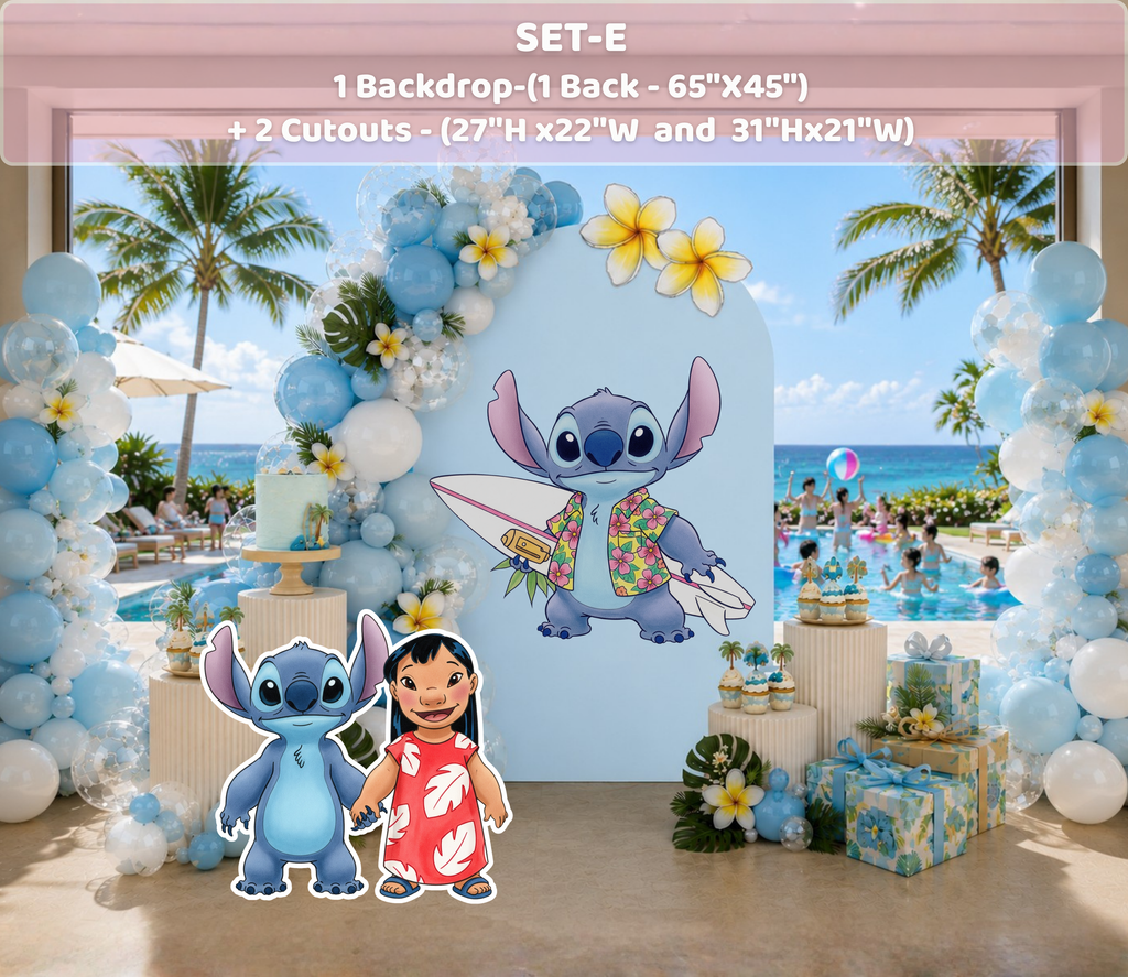 Tropical Birthday Party Backdrop | Custom Hawaiian Cutouts