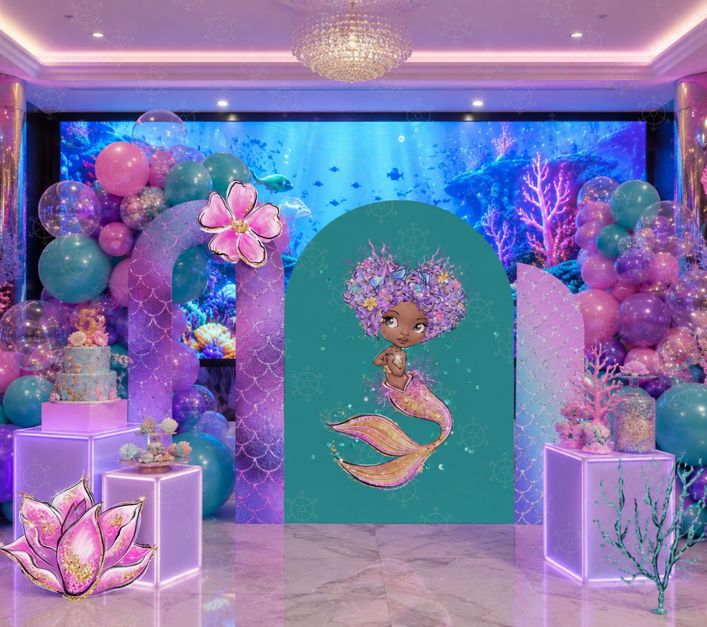 Sweet Little Mermaid First Birthday Decorations | Personalized Little Mermaid Party Decorations