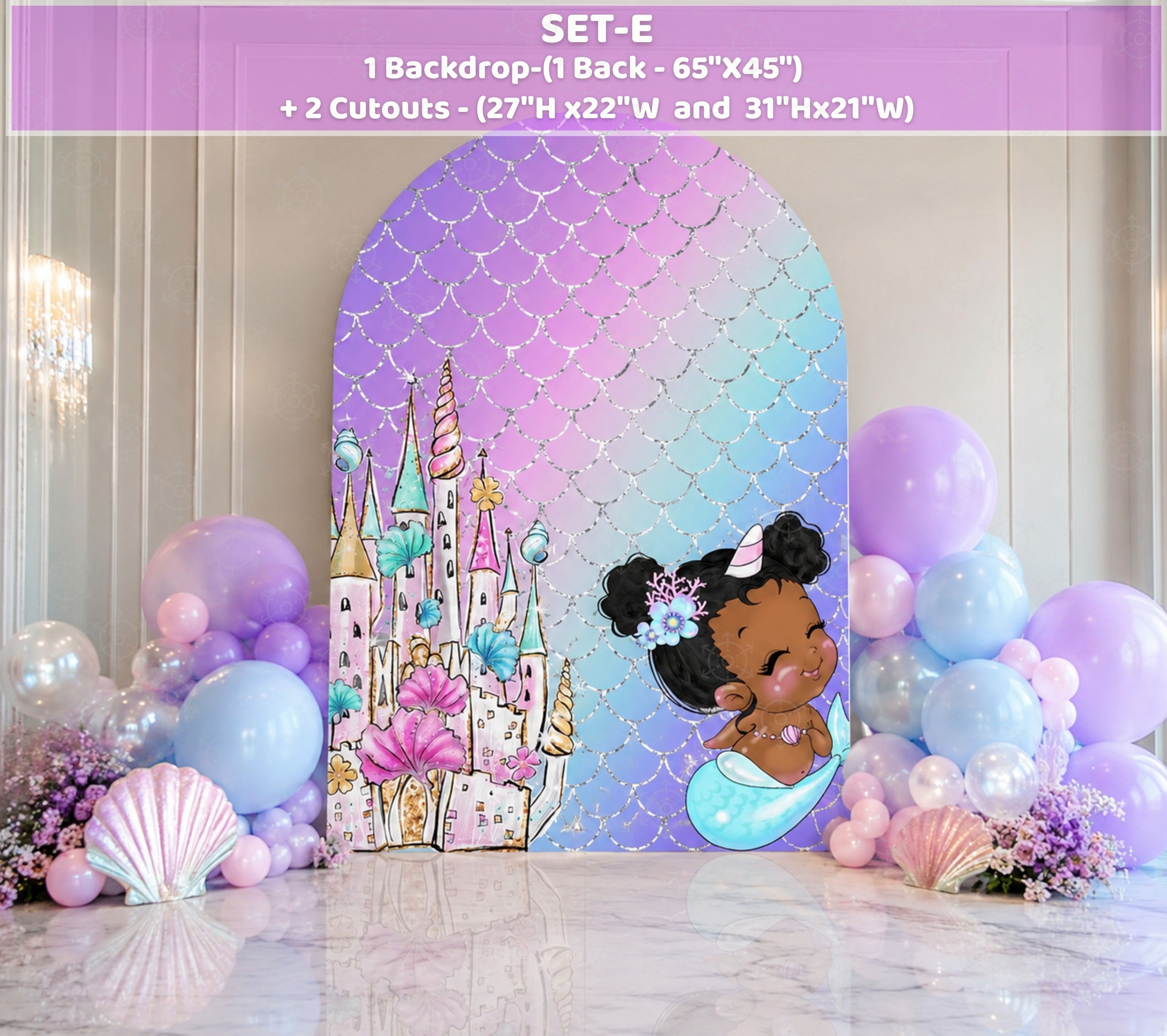 Sweet Little Mermaid First Birthday Decorations | Personalized Little Mermaid Party Decorations