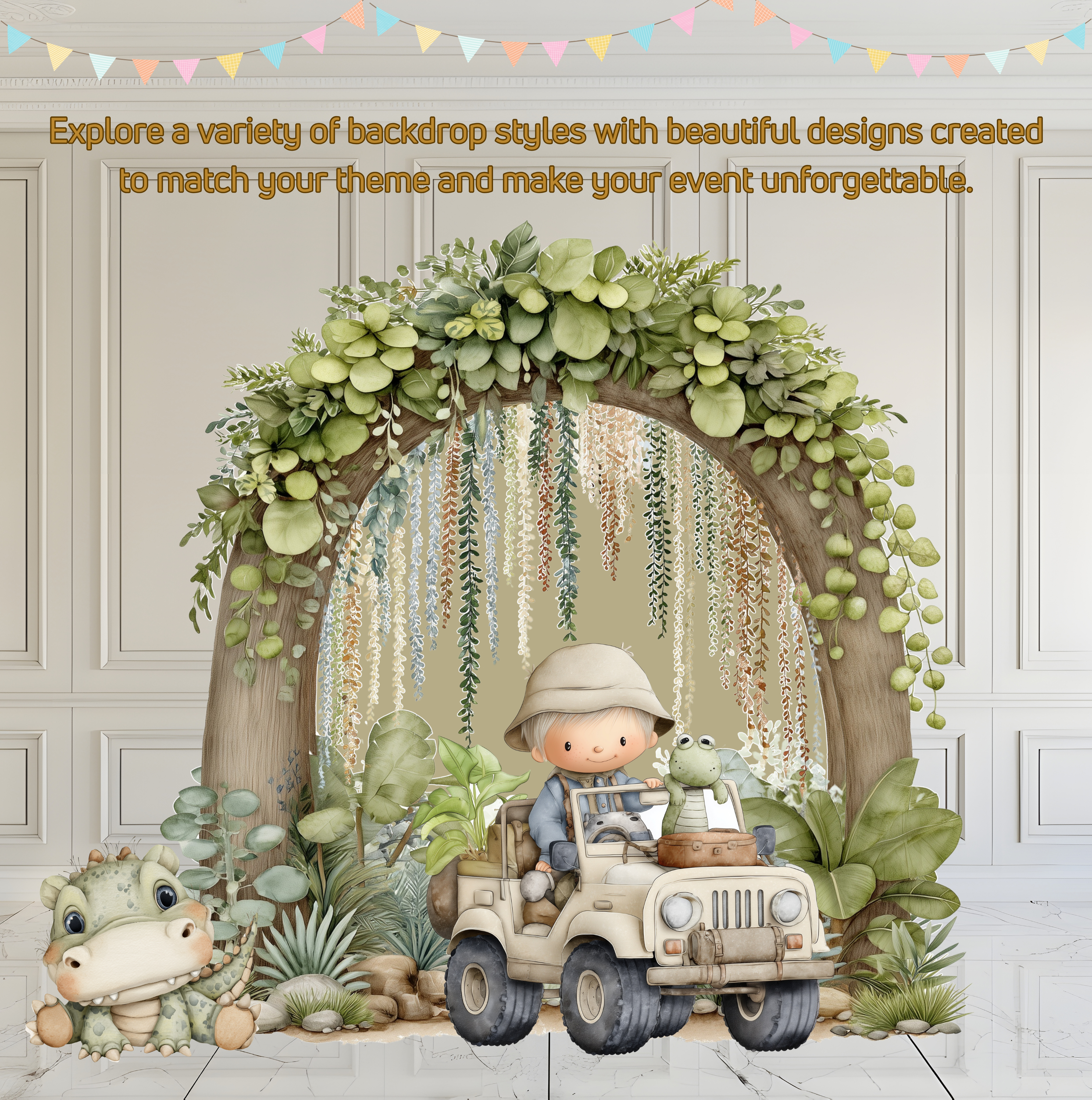 Cute Safari Animal Cutouts & Backdrops Birthday Decor Custom Safari Baby Shower