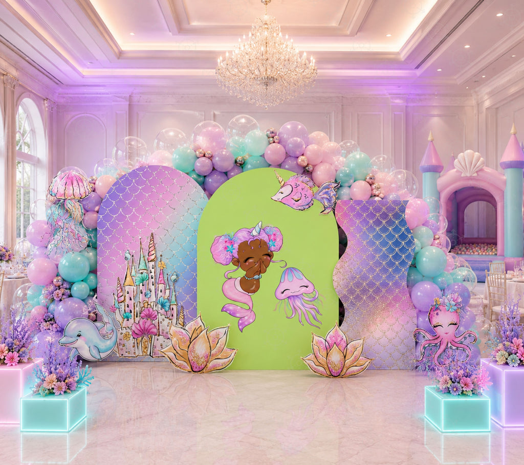Sweet Little Mermaid First Birthday Decorations | Personalized Little Mermaid Party Decorations