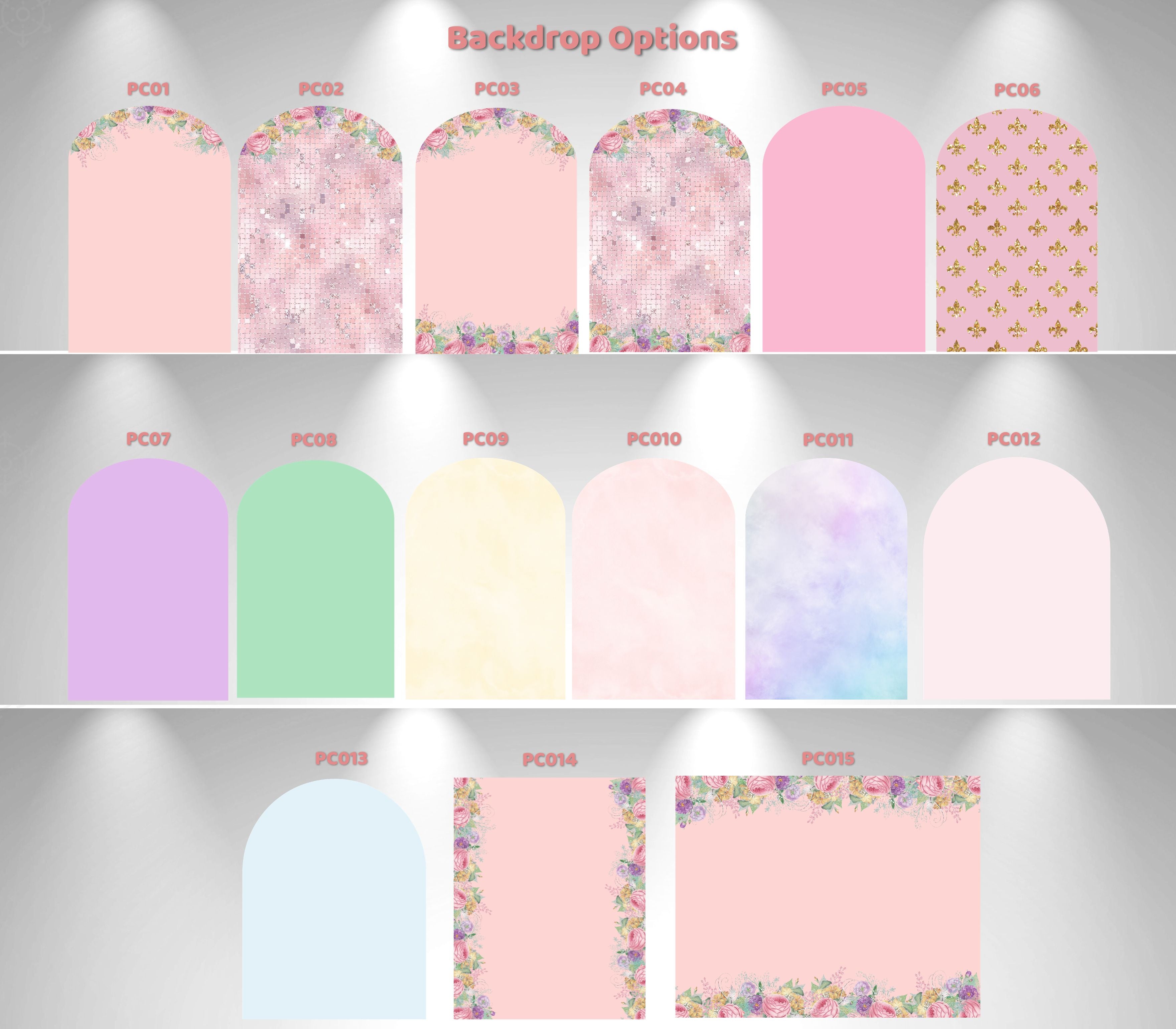 Royal Princess Birthday Backdrop & Cutouts | Personalized Pastel Princess Party Decorations