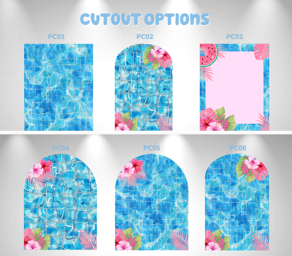 Personalized Blue Puppy Pool Party Backdrop & Cutouts | Summer Birthday Party Decorations (Copy)