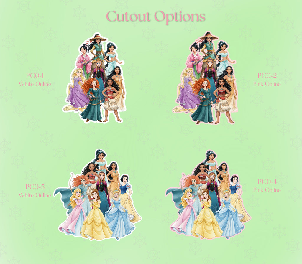 Princess Birthday Cutouts | Personalized Princess Party Decorations