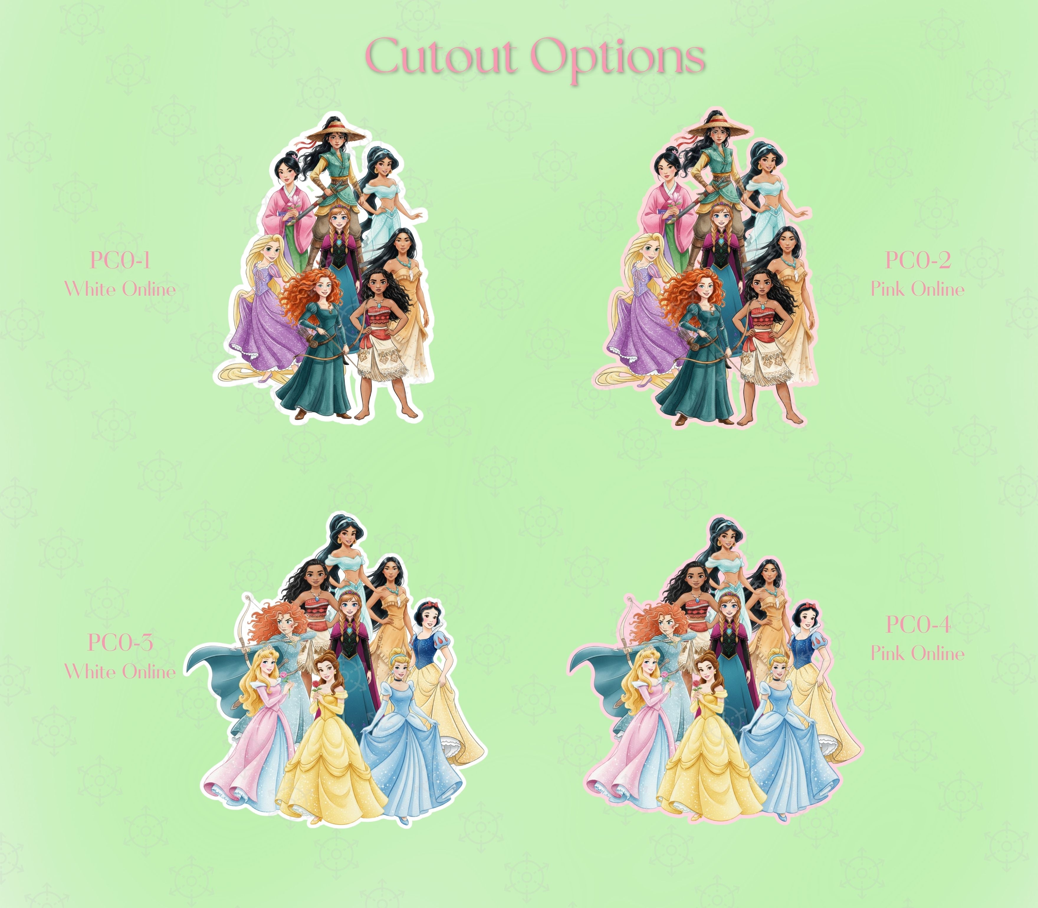 Princess Birthday Cutouts | Personalized Princess Party Decorations