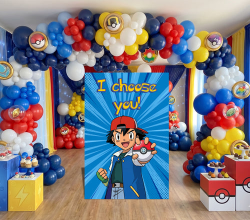 Custom Character Birthday Backdrop & Cutouts | Personalized Kids Party Decorations