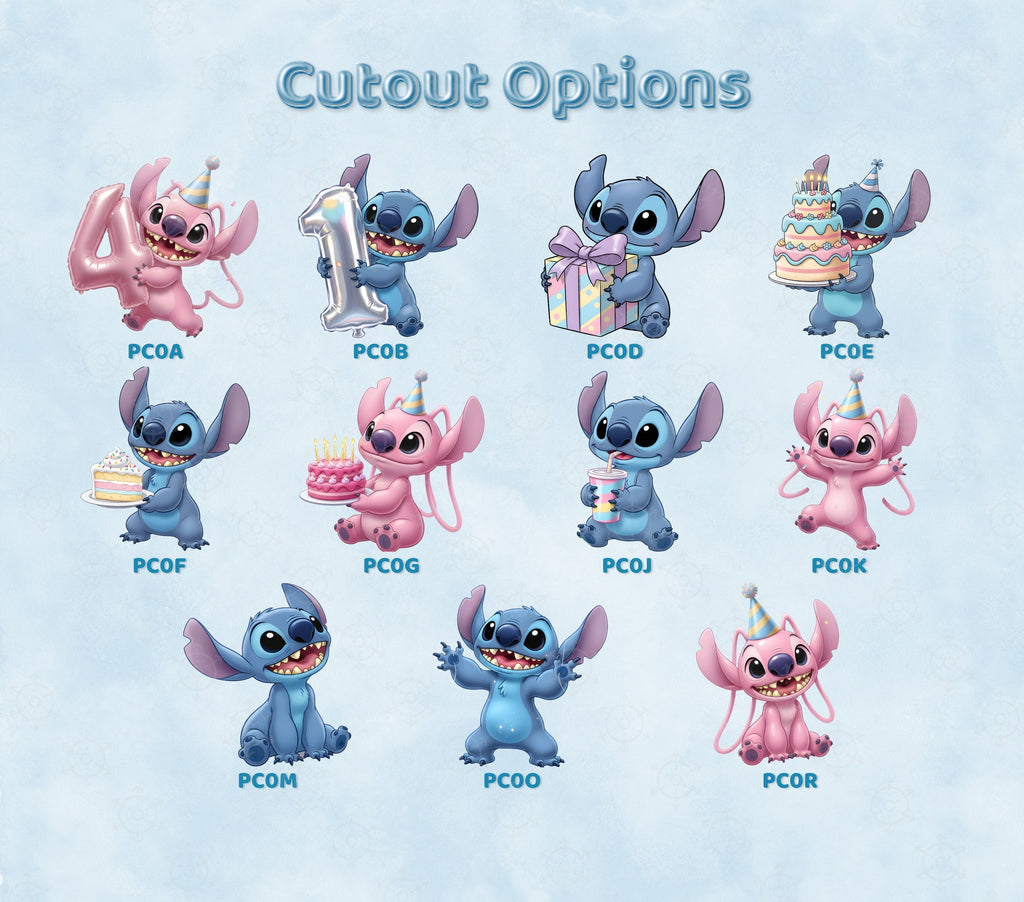 Custom Blue Alien Birthday Backdrop & Cutouts | Personalized Kawaii Party Decorations