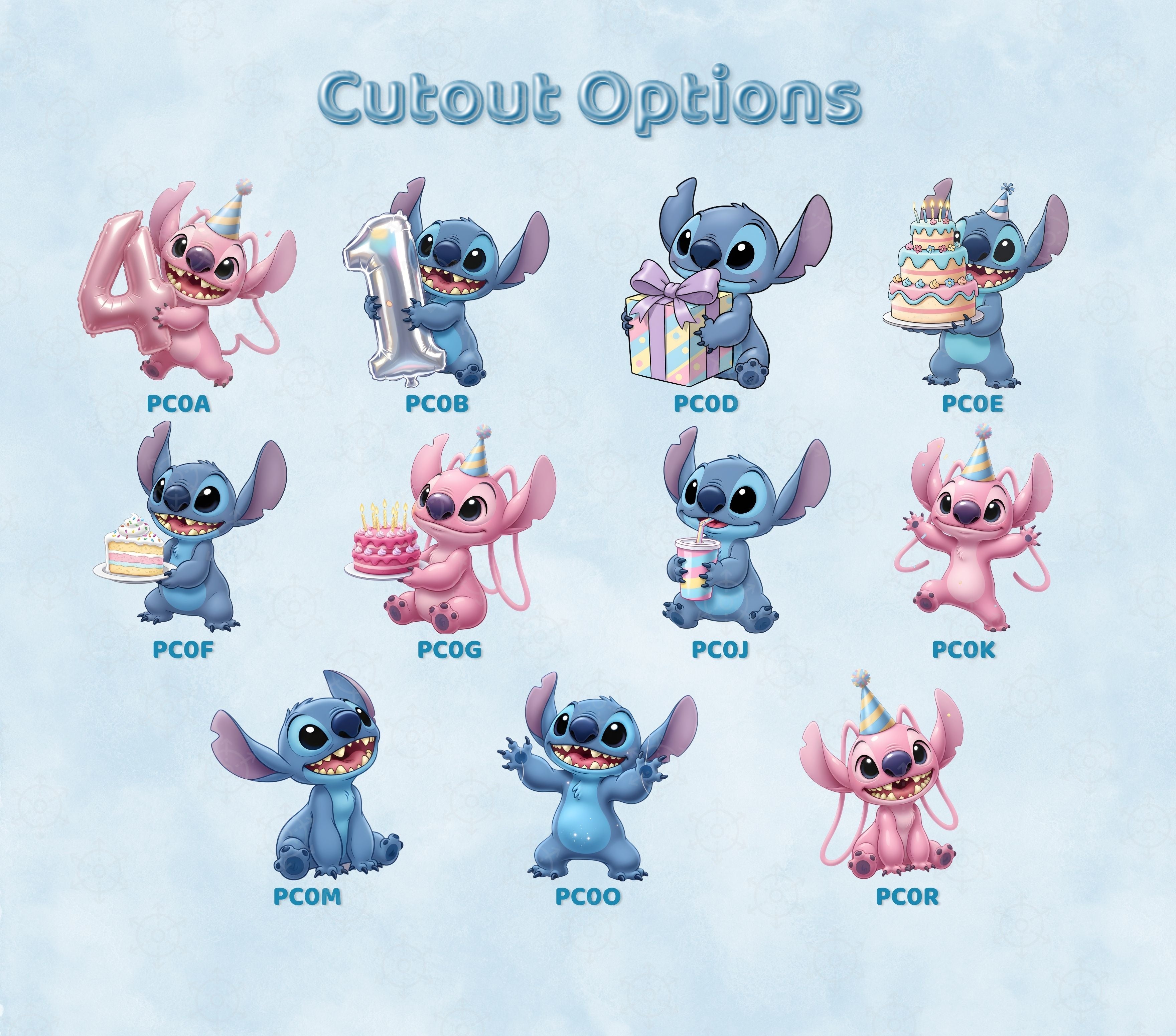 Custom Blue Alien Birthday Backdrop & Cutouts | Personalized Kawaii Party Decorations
