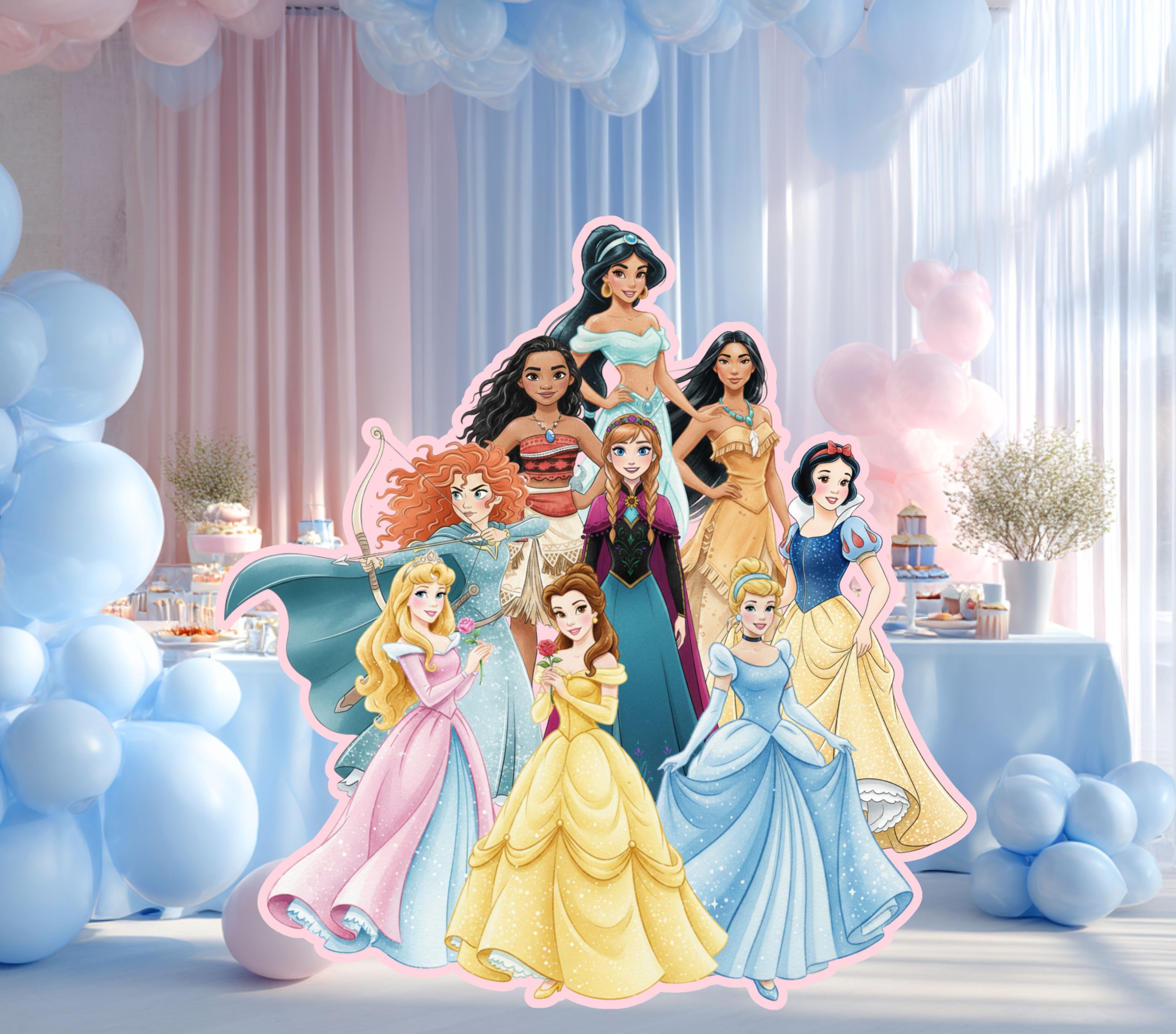 Princess Birthday Cutouts | Personalized Princess Party Decorations