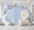 Personalized Heaven Sent Baby Shower Decorations | Celestial Moon & Stars Backdrop & Cutouts | Cloud Baby Boy Party Decor (Copy)