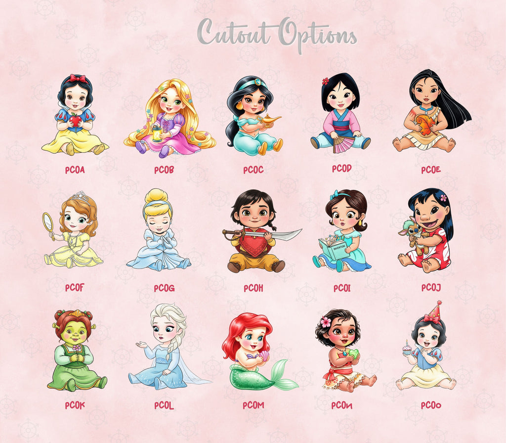 Baby Princess Birthday Backdrop & Cutouts | Personalized Royal Baby Shower Party Decorations