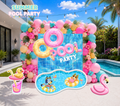 Personalized Blue Puppy Pool Party Backdrop & Cutouts | Summer Birthday Party Decorations (Copy)