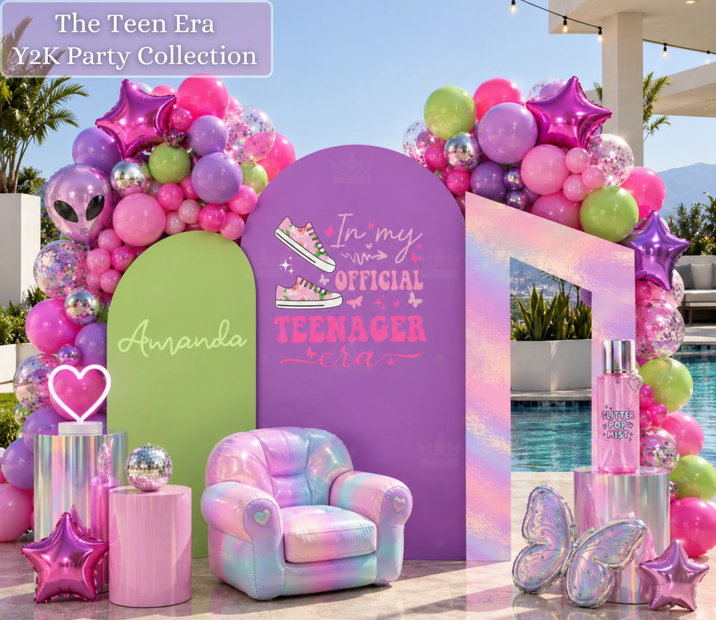 Personalized Teen Birthday Backdrop & Photo Booth | Girly 13th Birthday Party Decorations