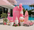 Barbie Summer Party Decorations | Personalized Pool Party Backdrop Set | Tropical Birthday Decor