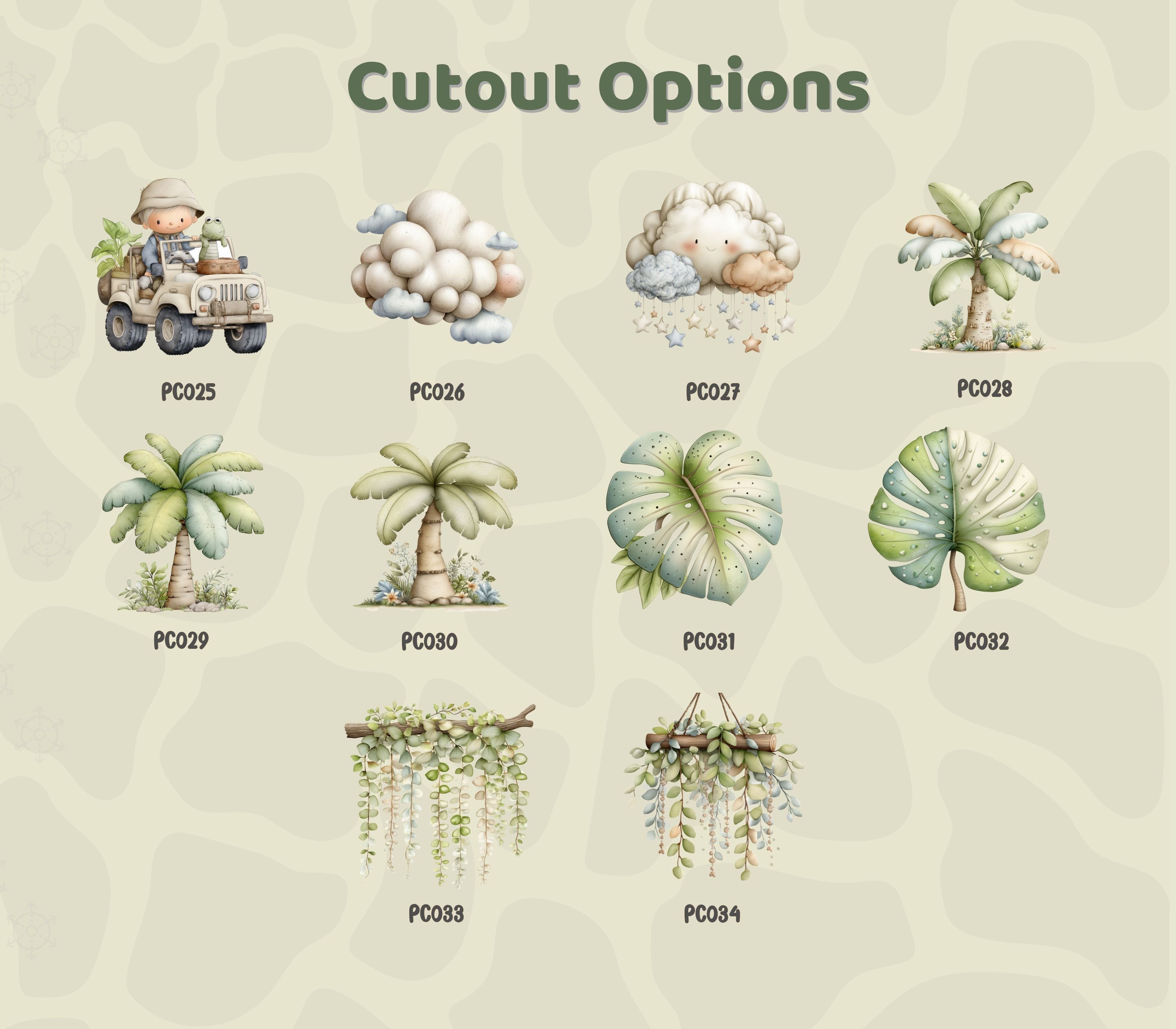 Cute Safari Animal Cutouts & Backdrops Birthday Decor Custom Safari Baby Shower