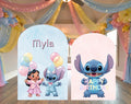 Custom Blue Alien Birthday Backdrop & Cutouts | Personalized Kawaii Party Decorations