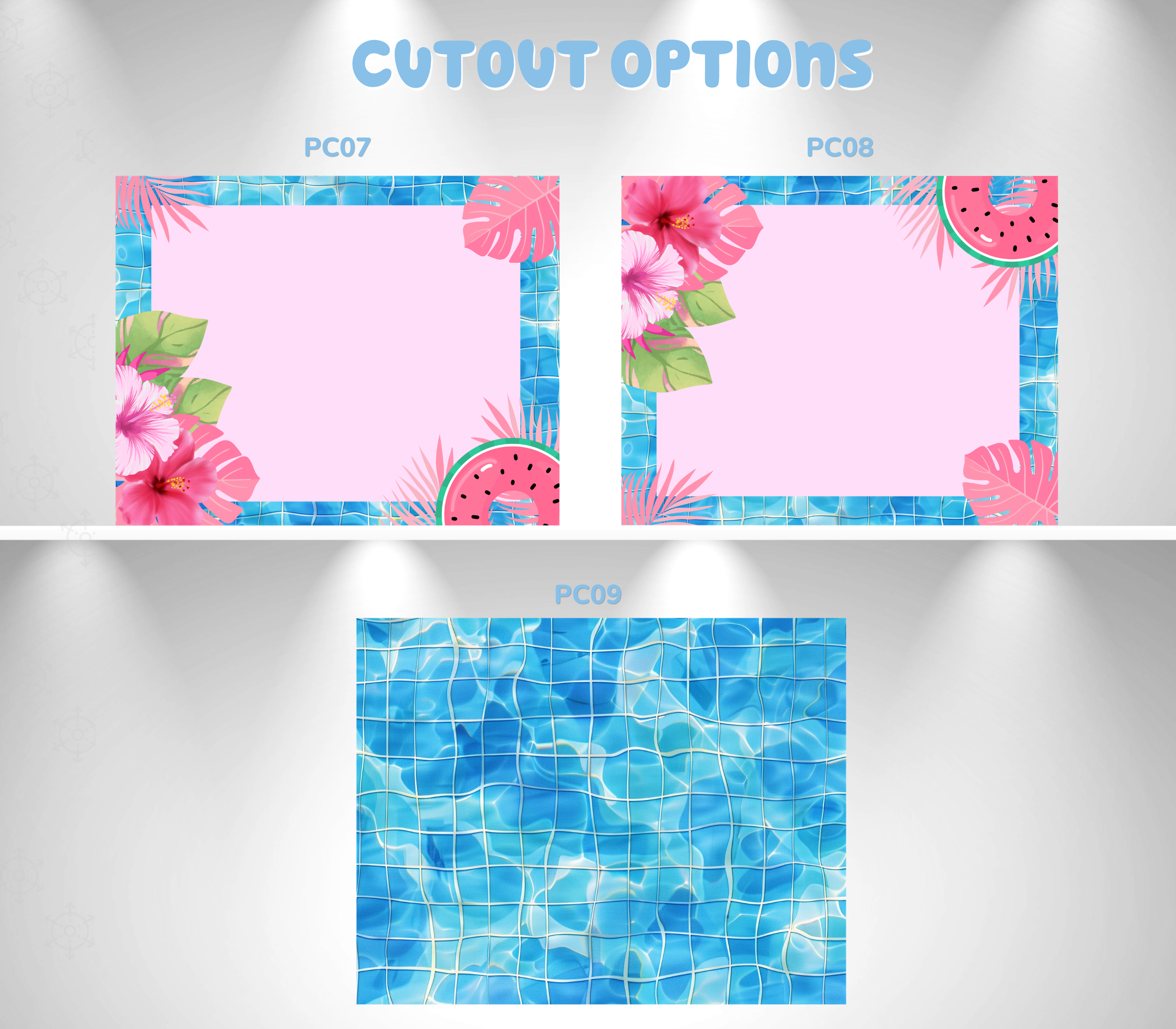 Personalized Blue Puppy Pool Party Backdrop & Cutouts | Summer Birthday Party Decorations (Copy)