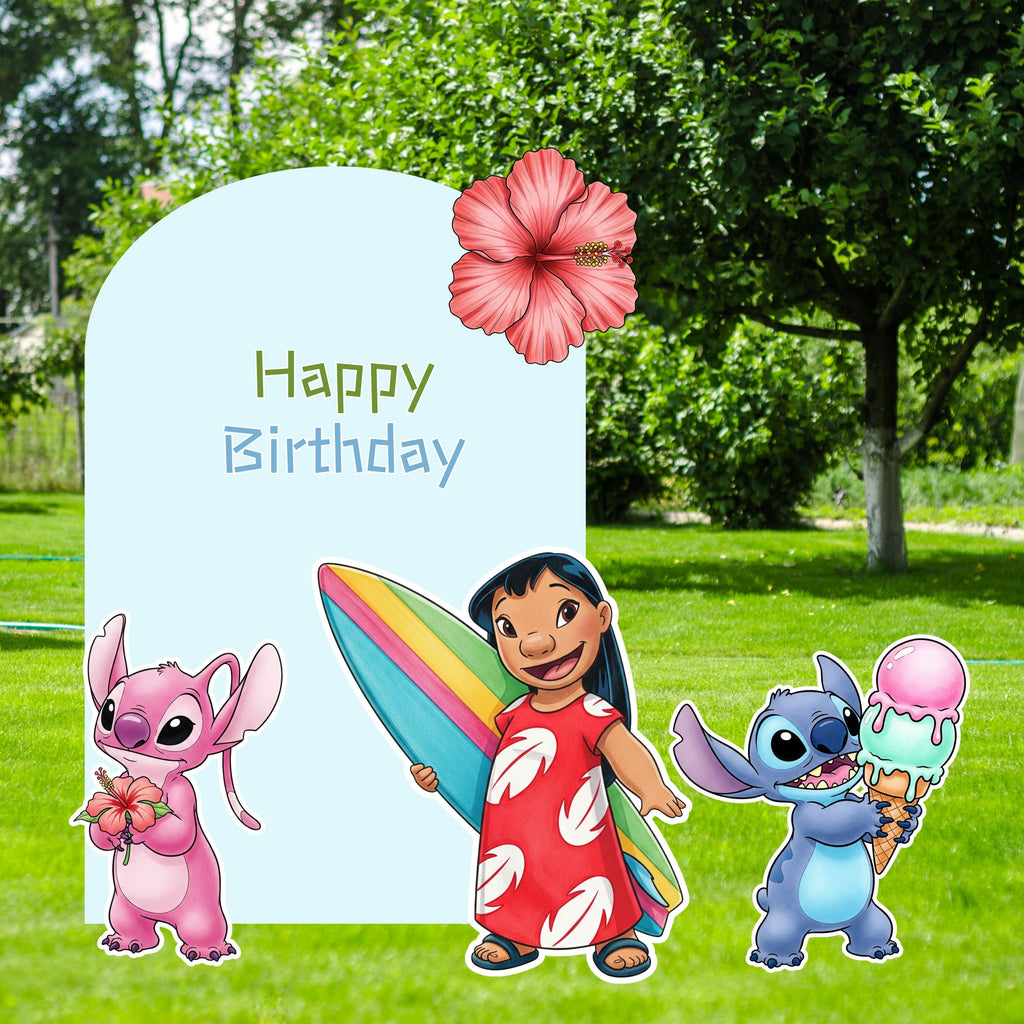 Tropical Birthday Party Backdrop | Custom Hawaiian Cutouts