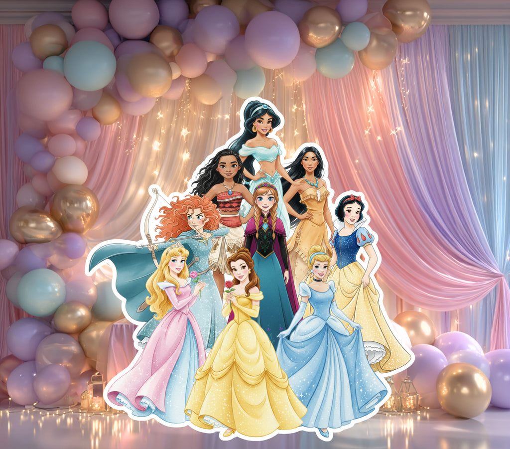 Princess Birthday Cutouts | Personalized Princess Party Decorations