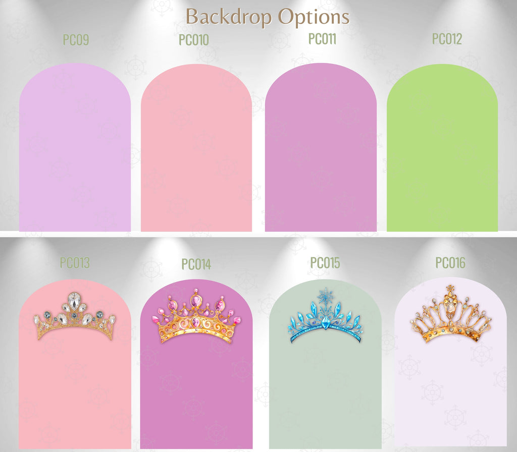 Custom Princess Birthday Party Backdrop & Yard Sign Set
