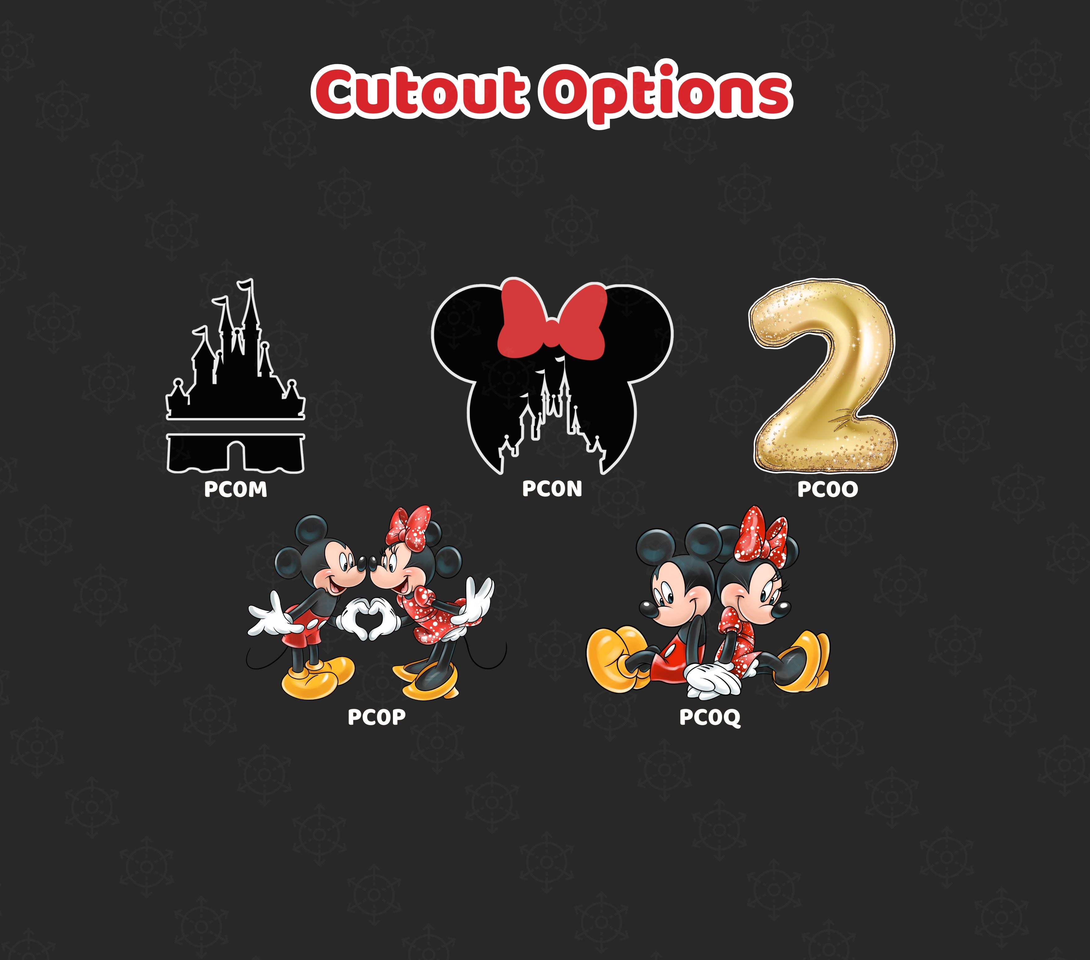 Classic Mouse Birthday Backdrop & Cutouts | Personalized Red Black Gold Party Decorations