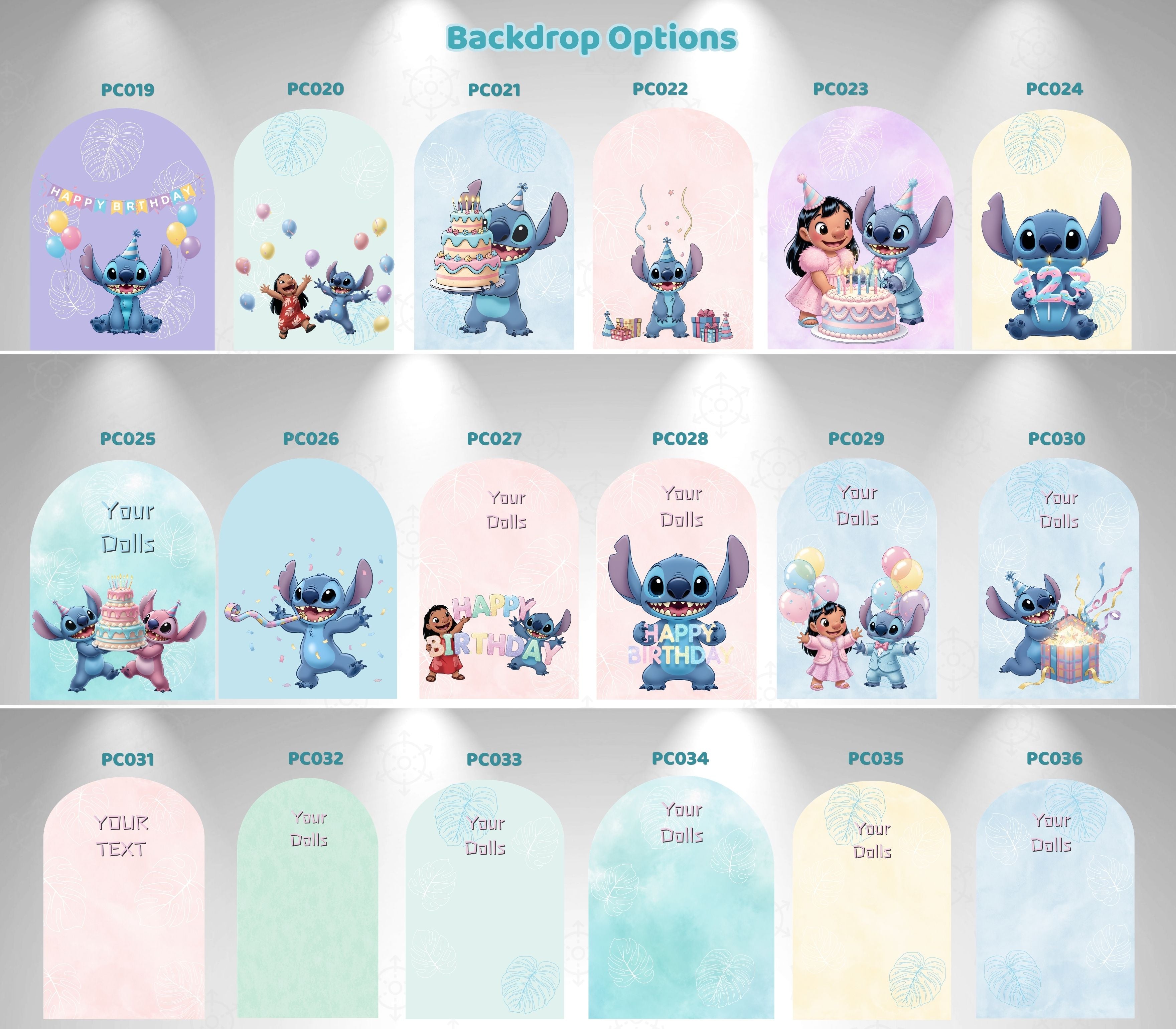 Custom Blue Alien Birthday Backdrop & Cutouts | Personalized Kawaii Party Decorations