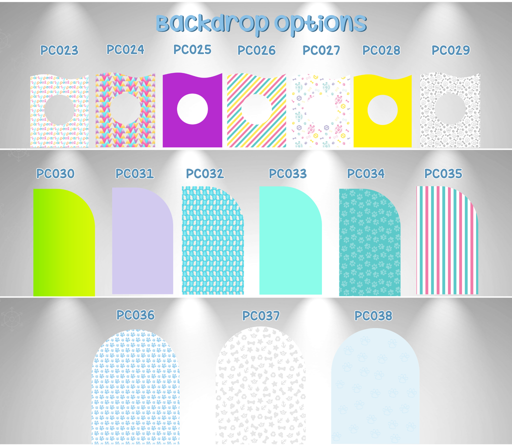 Pool Puppy Party Decoration Custom Backdrop with Shelves and Party Favors Rescue Summer Birthday Theme