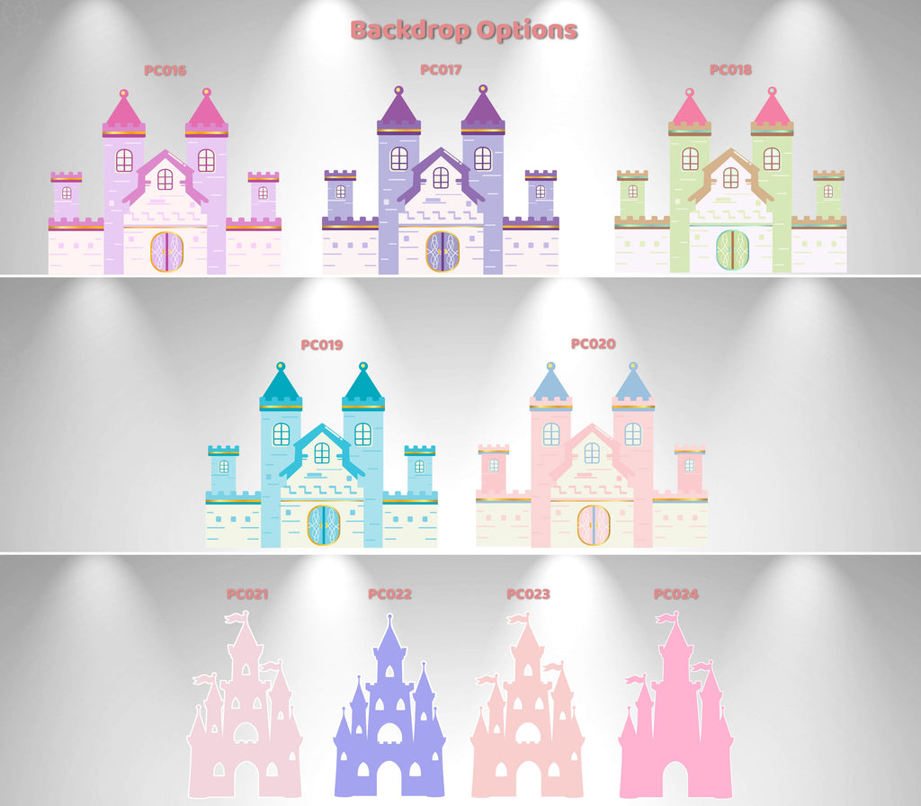 Royal Princess Birthday Backdrop & Cutouts | Personalized Pastel Princess Party Decorations