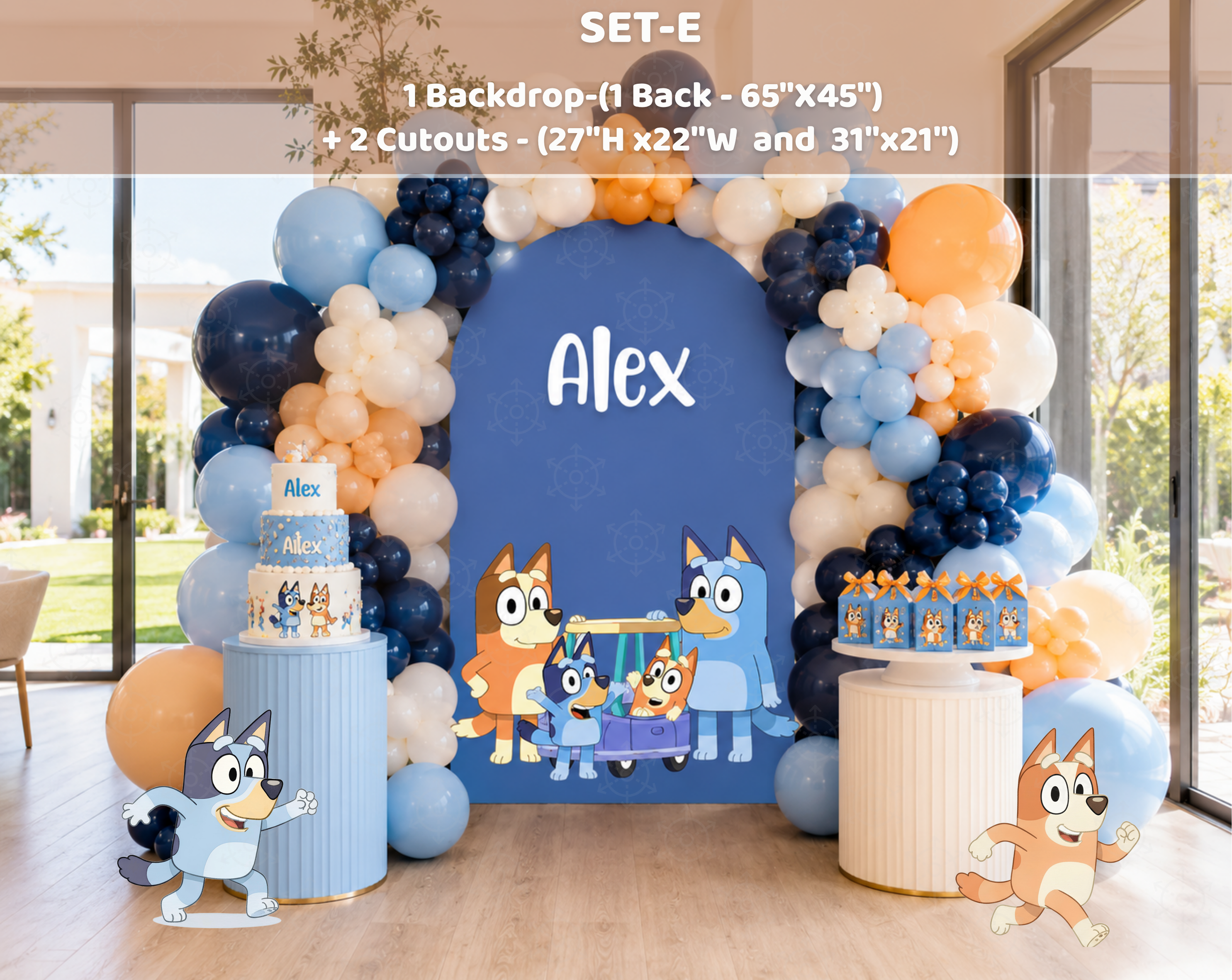 Bluey Birthday Backdrops, Cutouts & Yard Signs | Personalized Party Decorations