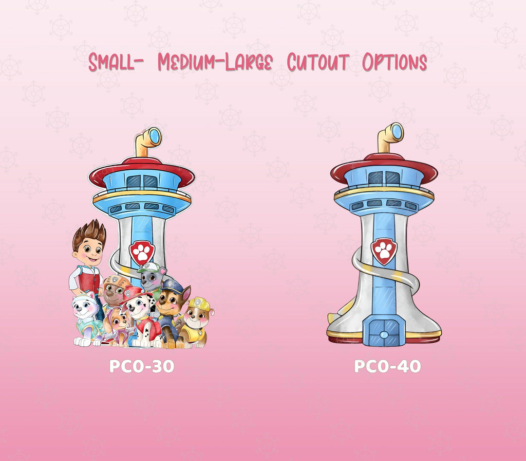 Character Puppy Patrol Cutouts and Backdrops Pink Party Decor