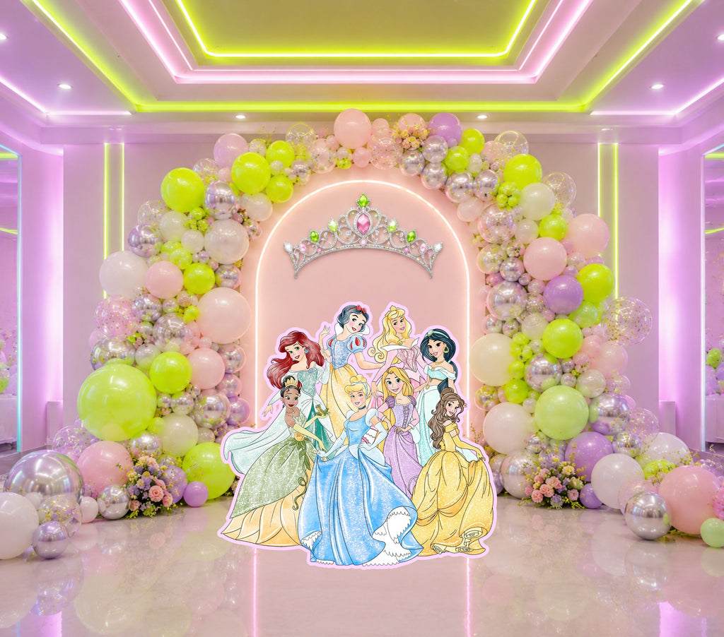 Custom Princess Birthday Party Backdrop & Yard Sign Set