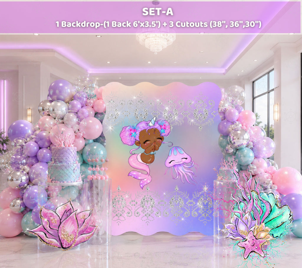 Sweet Little Mermaid First Birthday Decorations | Personalized Little Mermaid Party Decorations