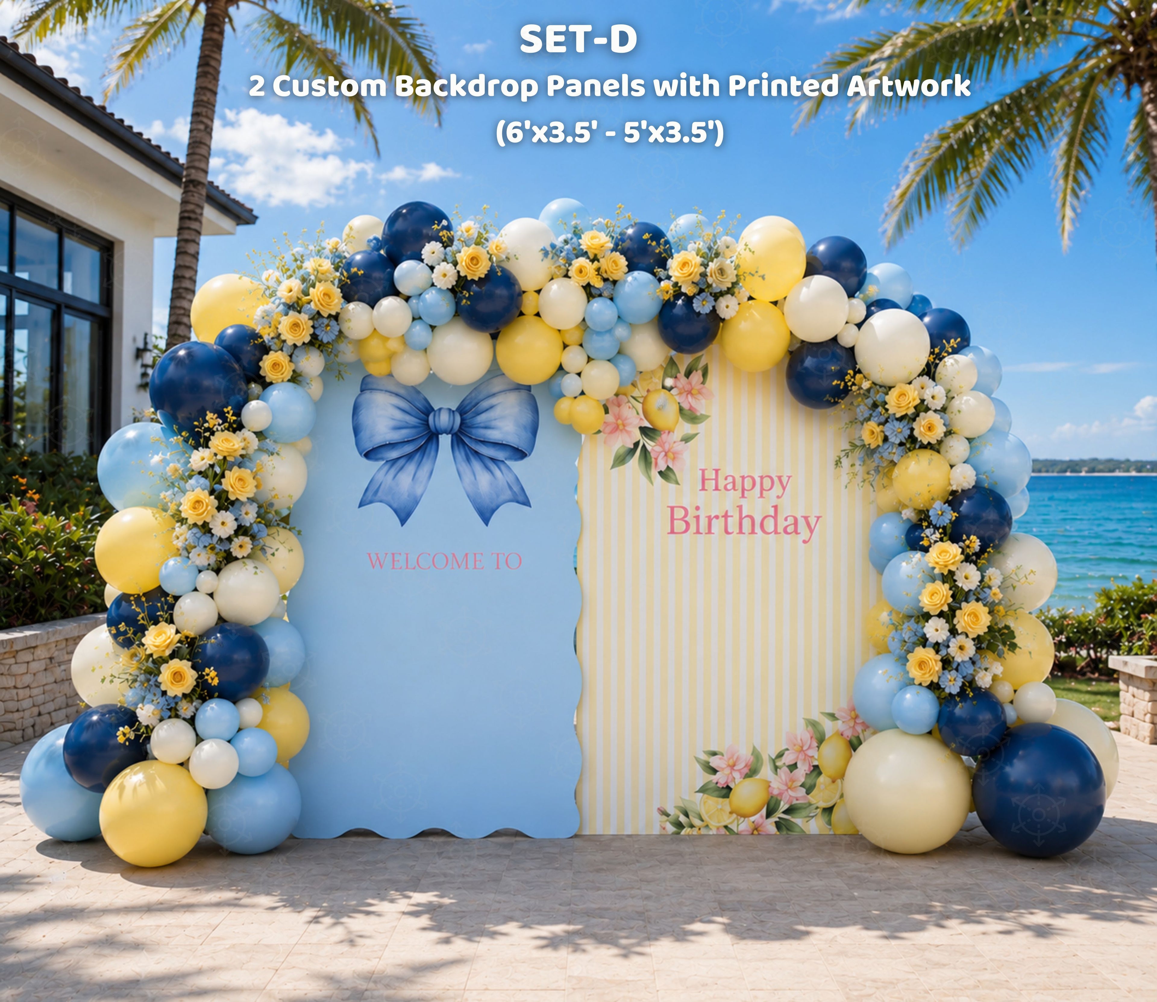 Personalized Lemon Party Decorations | Backdrop & Cutout Sets | Sweet Lemon Party Decor