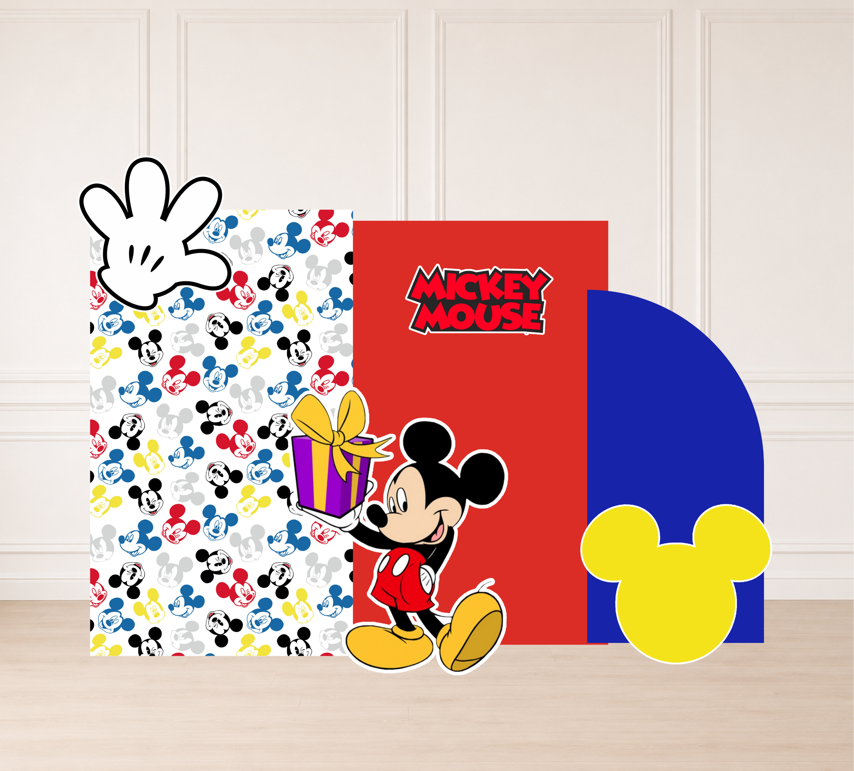 Classic Mouse Birthday Backdrop & Cutouts | Personalized Red Black Party Photo Booth Decor  21 tags para alcance, visualizaciones y compras: