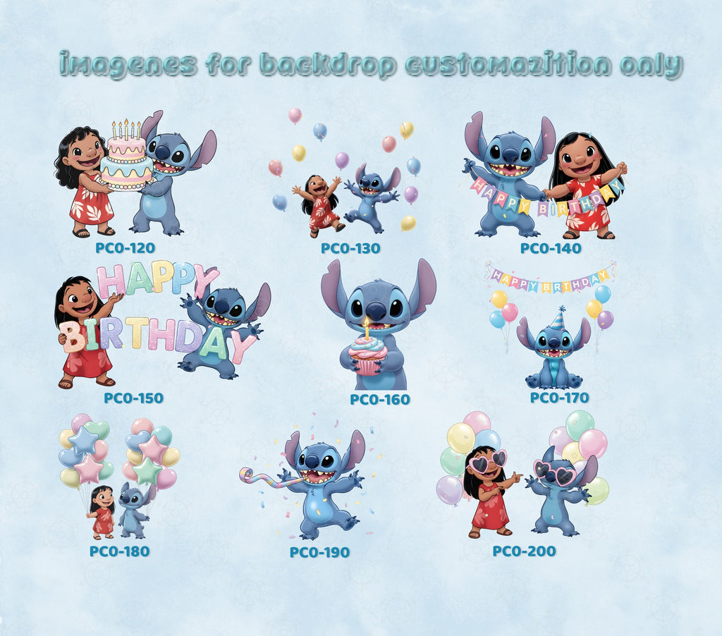 Custom Blue Alien Birthday Backdrop & Cutouts | Personalized Kawaii Party Decorations
