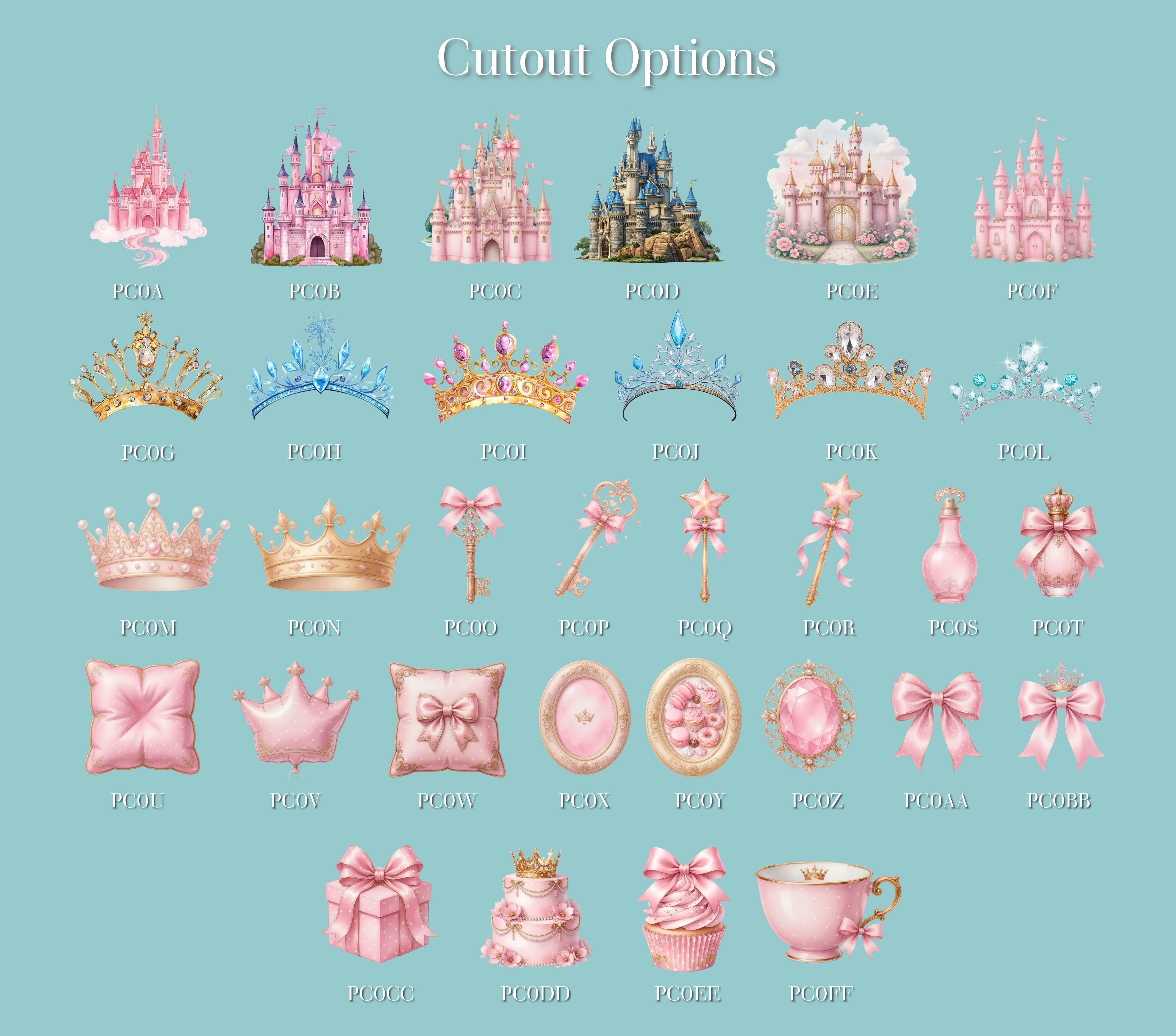 Custom Princess Birthday Party Backdrop & Yard Sign Set