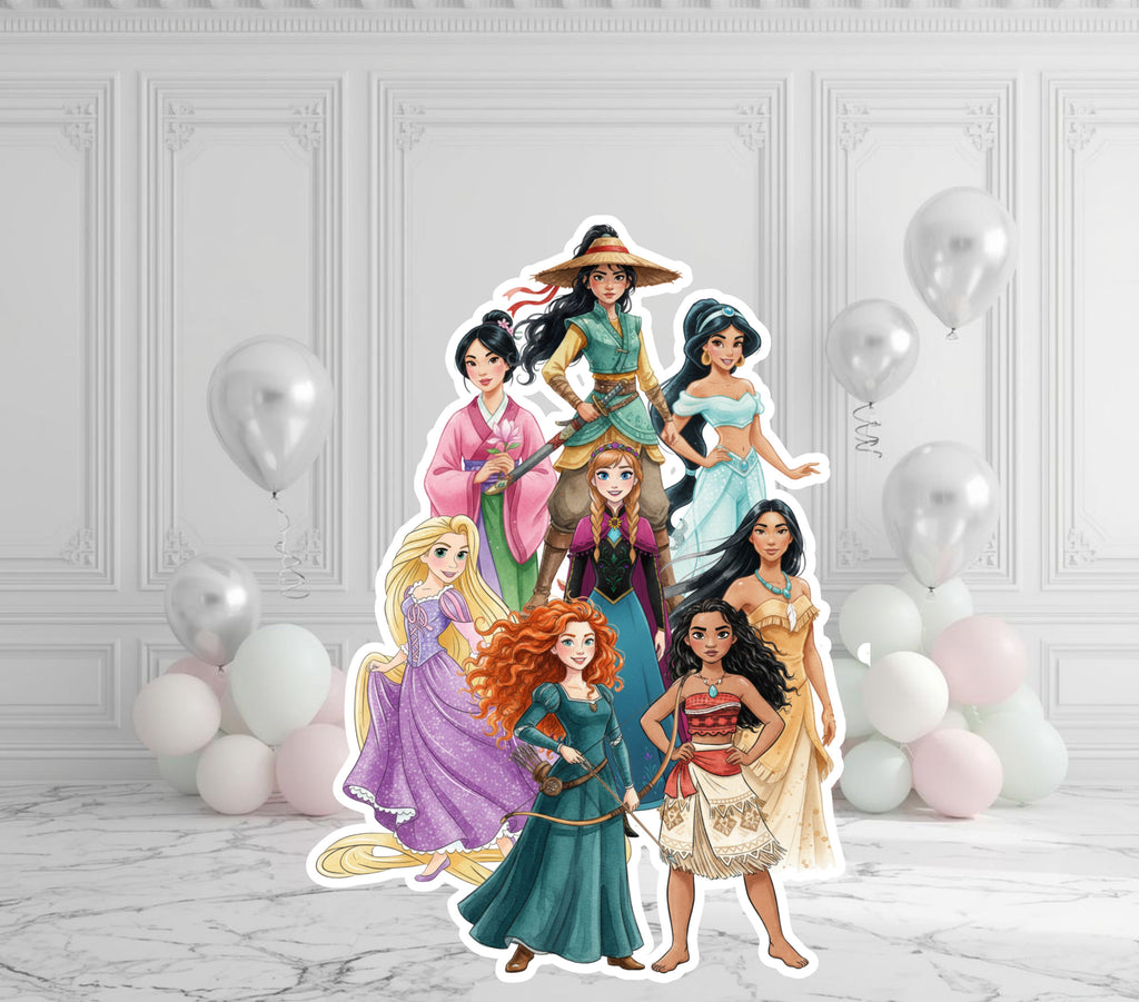 Princess Birthday Cutouts | Personalized Princess Party Decorations