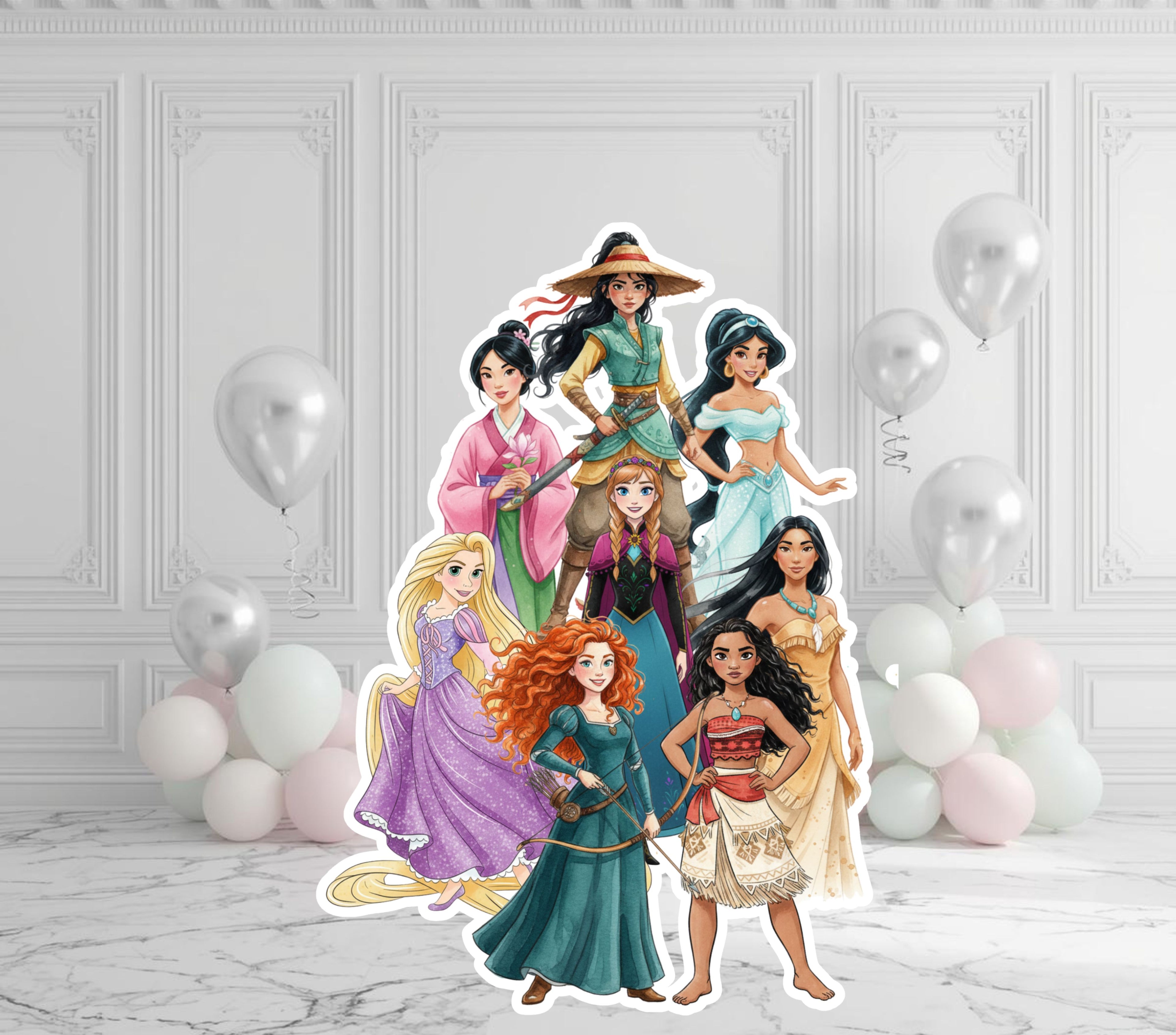 Princess Birthday Cutouts | Personalized Princess Party Decorations