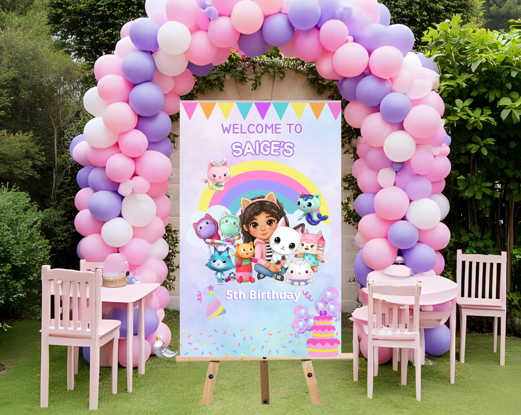 Custom Gabby Welcome Sign Character Party Supplies (Copy)