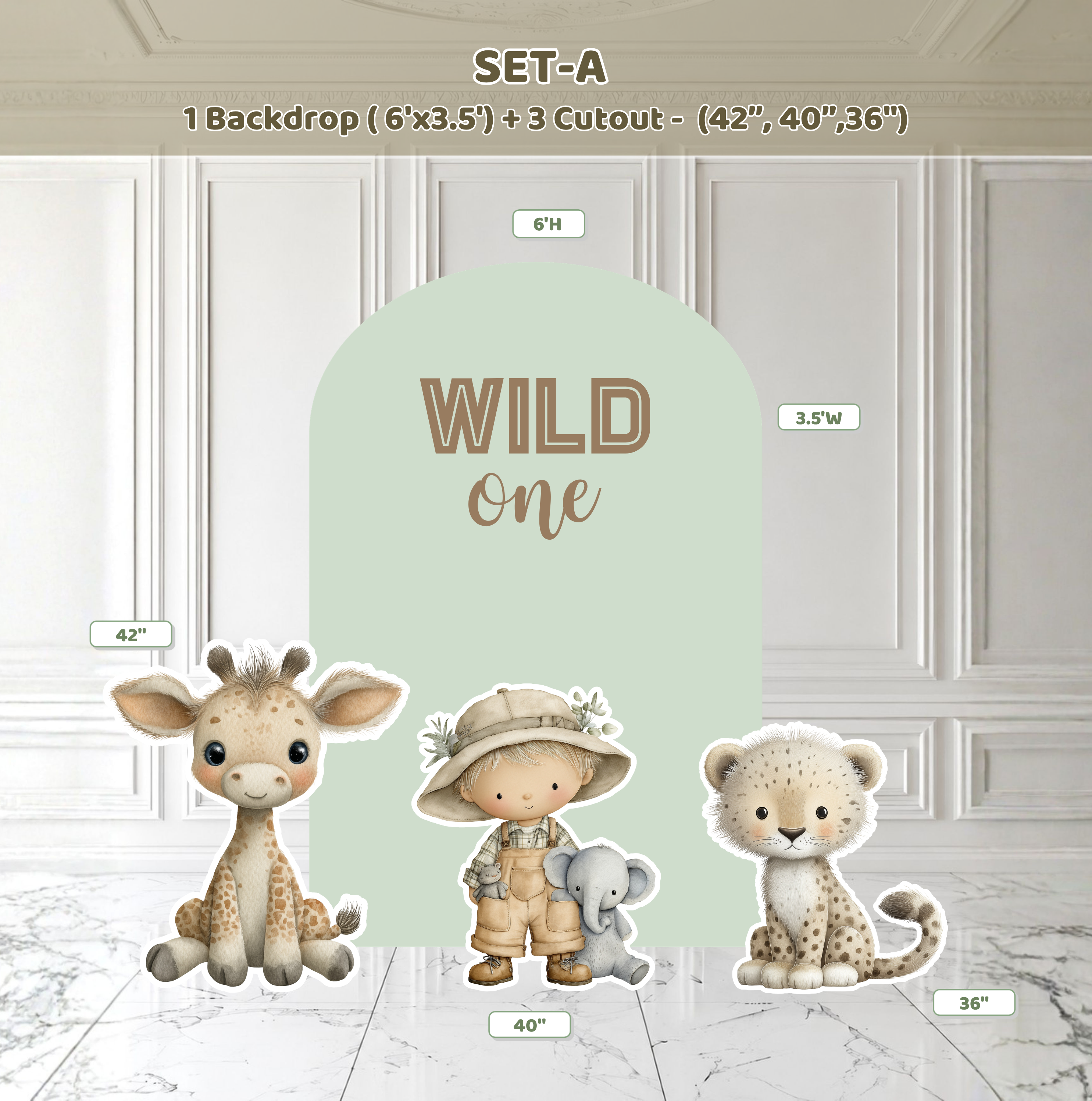 Cute Safari Animal Cutouts & Backdrops Birthday Decor Custom Safari Baby Shower