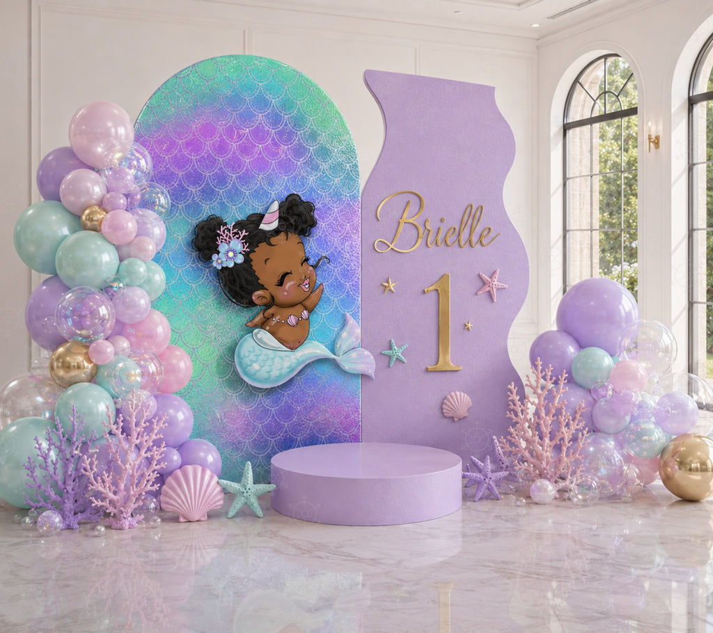 Sweet Little Mermaid First Birthday Decorations | Personalized Little Mermaid Party Decorations