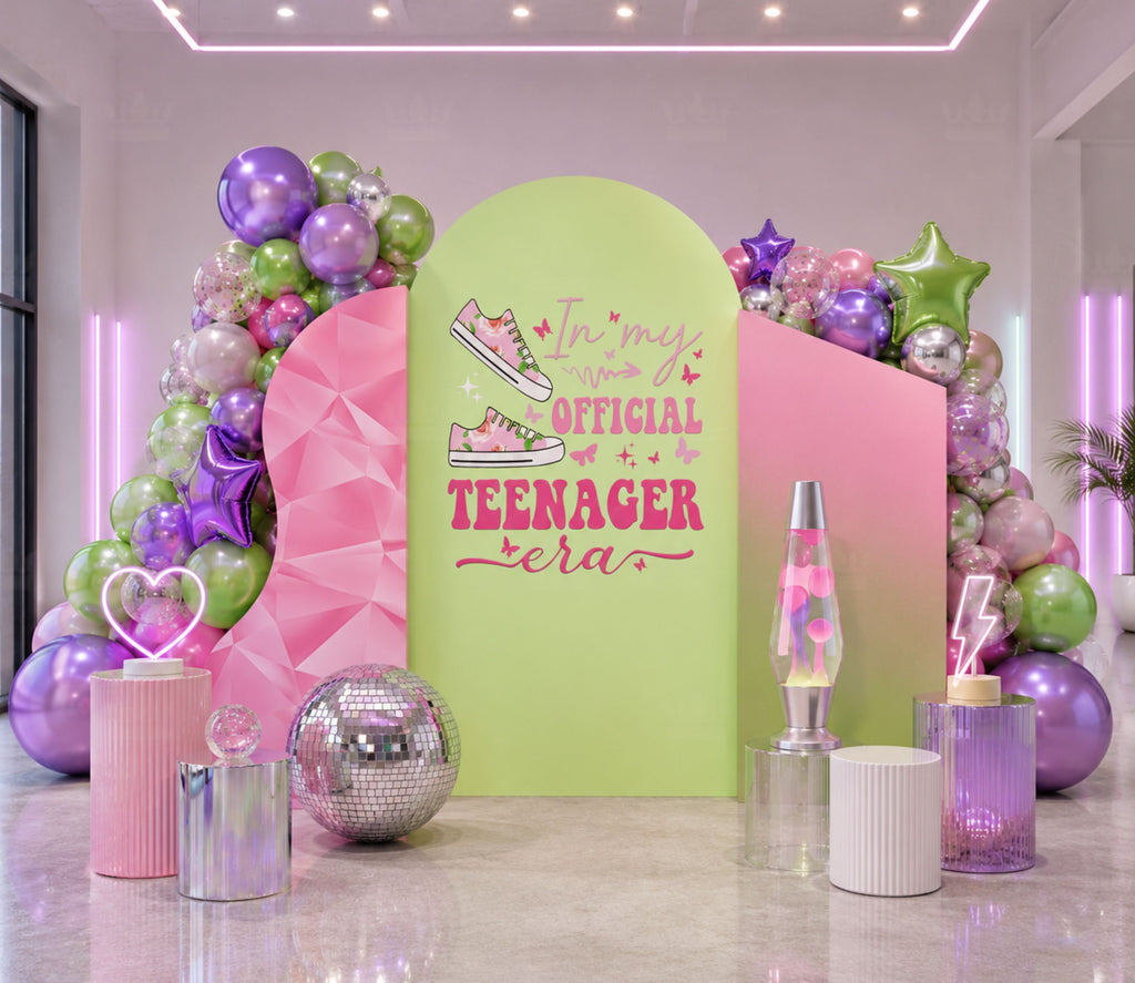 Personalized Teen Birthday Backdrop & Photo Booth | Girly 13th Birthday Party Decorations